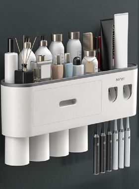 Adsorption Inverted Toothbrush Holder Double Automatic