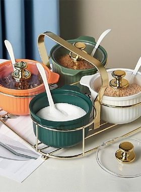 Morandi Seasoning Box Set 4pcs Kitchen Condiment Storage