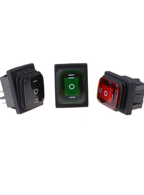 Latching Rocker Toggle Switch Button With Lamp 2 colors Gree