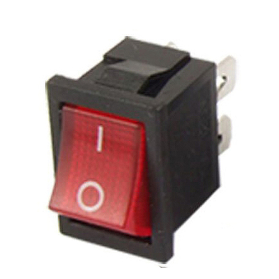 3pcs Red Light 4 Pin DPST ON-OFF Snap in Boat Rocker Switch