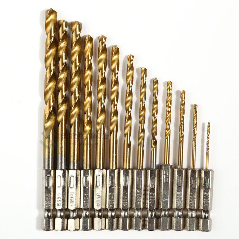 *13pcs/set power tools drill bits steel hex shank quick chan