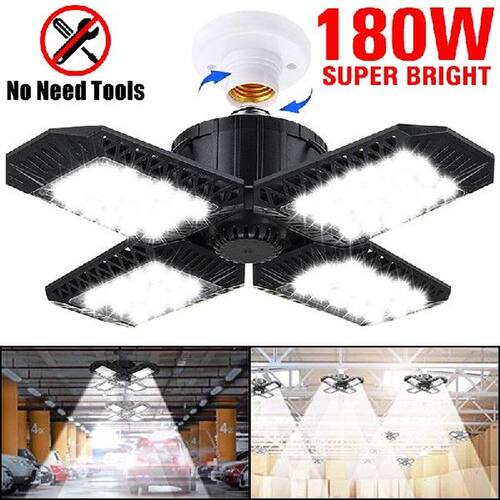 180W 80W LED Garage Light 360 Degrees Deformable Ceiling