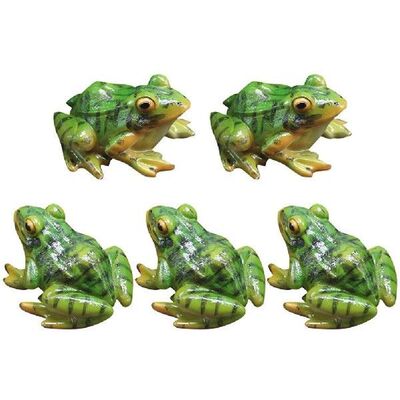 5 Pcs Frog Statue Garden Ornaments Mini Frog Resin Animal