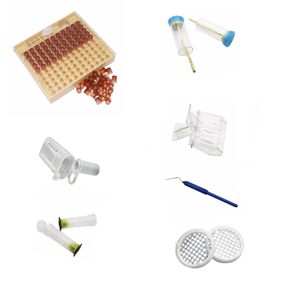 1 Set Bee Queen Rearing Cupkit Box Brown Cell Cups Yellow