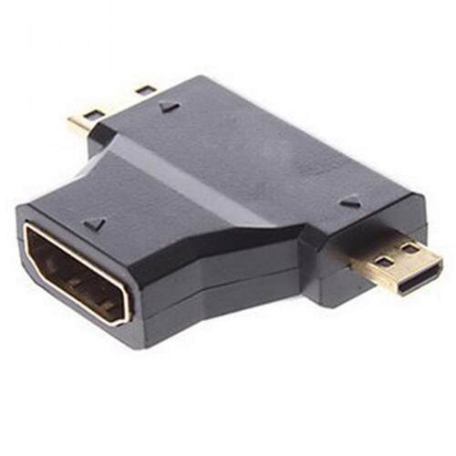 3 in1 Micro HDMI male + Mini HDMI male to HDMI 1.4 Female ca