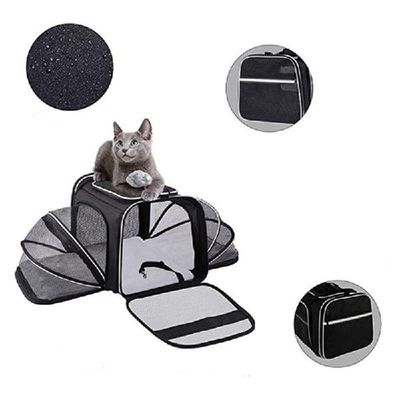 Pet Carrier Expandable Foldable Soft Dog Bag Backpack 5