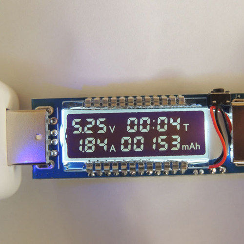 LCD USB detector voltmeter ammeter power capacity tester met