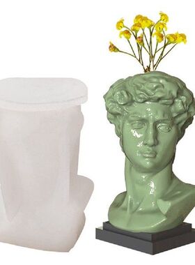 Epoxy Resin Silicone Mold David Head Vase Silicone Molds