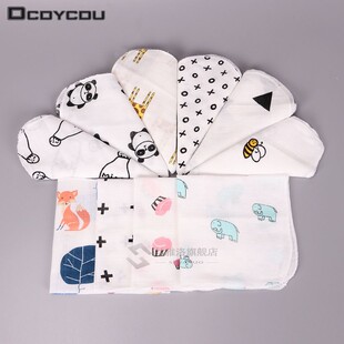 10PCS Kids Baby Cartoon Towel Handkerchief Cotton Muslin Tow