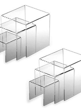 Set Of 6 Detachable Cake Stand Showcase Acrylic Riser Table