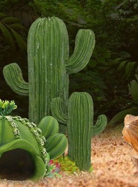 Cactus Resin Plants Aquarium Ornaments Fish Tank Desert