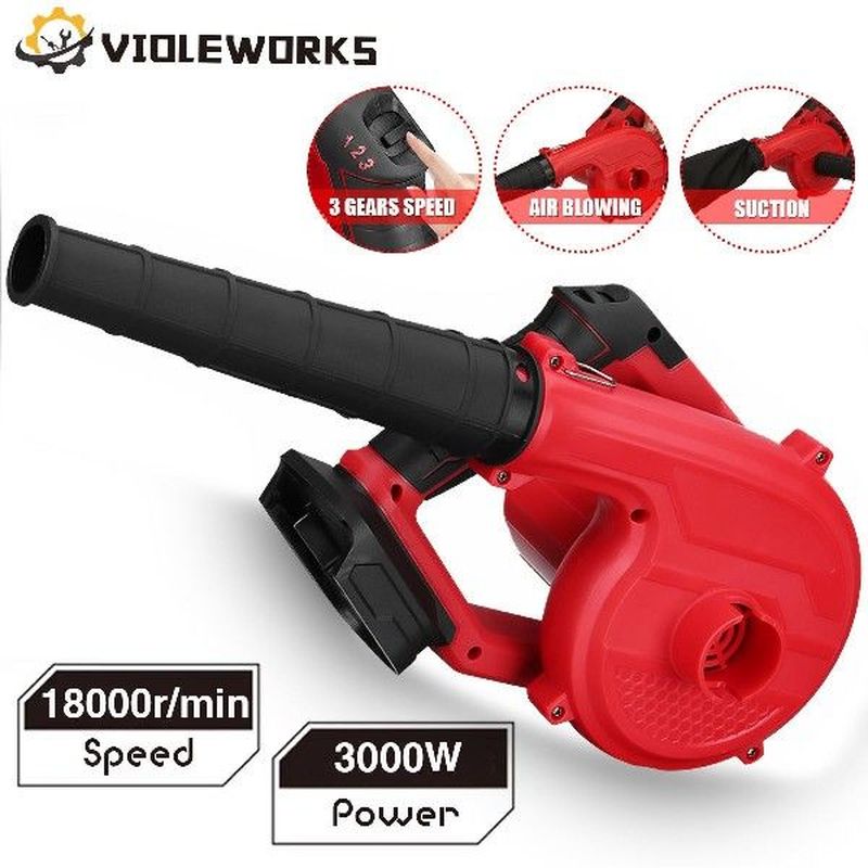 2 IN 1 3000W Cordless Air Blower Blowing Suction Adjustable