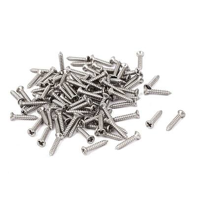 100 Pcs M1.4 x 8mm Cross Head Countersunk Self Tapping Screw