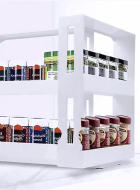 2-layer Food Storage Box Multifunctional Storage Rack Spice