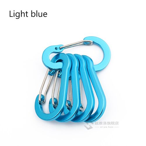 5PC Aluminum Alloy Carabiner Outdoor Backpack Camping Climbi
