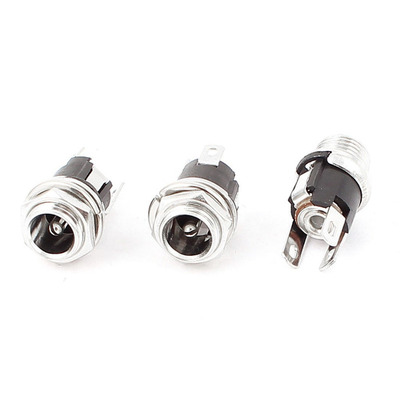 3Pcs  DC Power Supply Jack Socket Female Panel Mount Connect