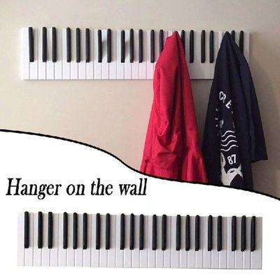 Coat Racks Piano Keys Wall Mounted Coat Hook Hanger Wall