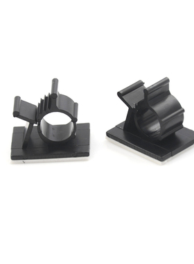 10 Pcs Black Adhesive Backed Nylon Wire Cable Clips Clamps