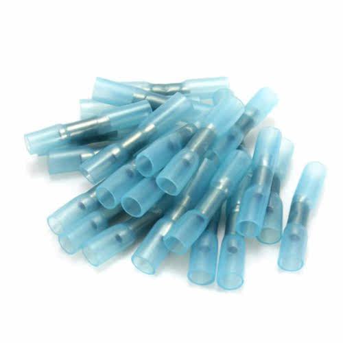 100pcs BHT2 Insulated Heat Shrink Butt Wire Electrical Crimp