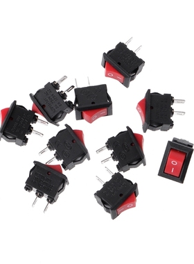 10 Pcs 2 Pin 10x15mm SPST ON/OFF Terminal Boat Rocker Switch