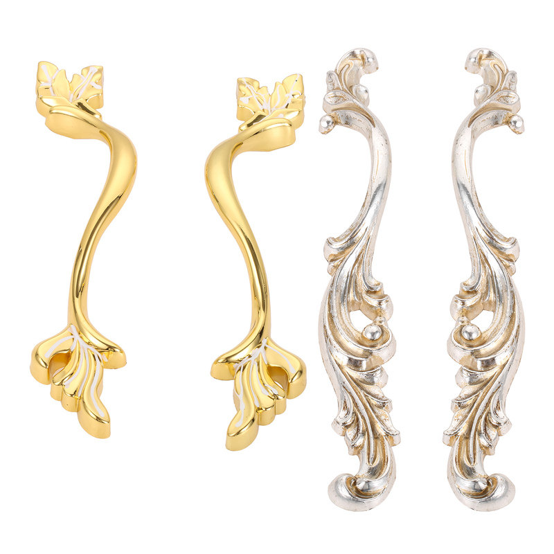 2pcs antique european zinc alloy crystal furniture cabinet