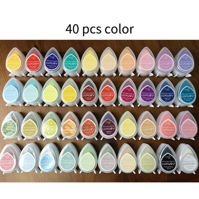 40pcs Colors Ink Pad DIY Scrapbooking Stamp Inkpads Vintage