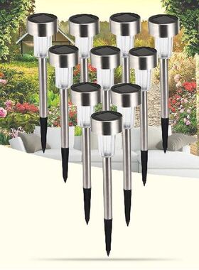 10PCS LED Lawn Lamp Solar Panel LED Spike Spot Light Lawn Li