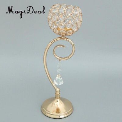 Magideal Crystal Tea Light Candle Holder Wedding Festive