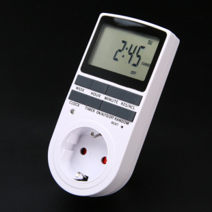 Timer Outlet EU Plug-in Programmable 7 Day 12/24 Hour Timer