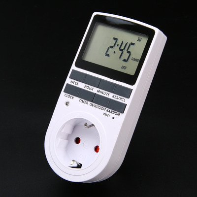 Timer Outlet EU Plug-in Programmable 7 Day 12/24 Hour Timer