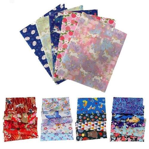 5PCS Cotton Fabric DIY Patchwork Cloth Floral Printed