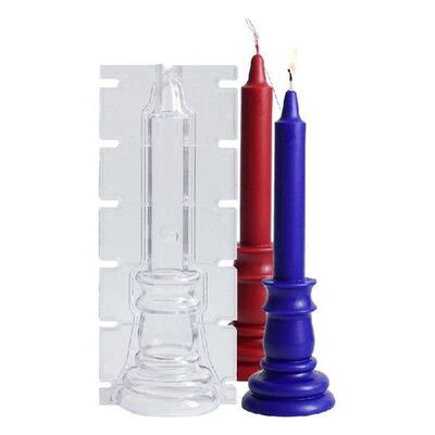 Cylinder Mold Candle Candlestick Bee Wax Moulds Candlestick