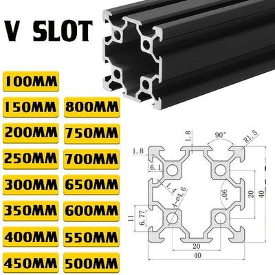 4040 Aluminum Profile 100 200 300 350 400 450 500 550 mm