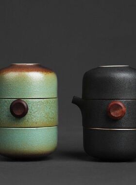 Japanese Ceramic Teapot Gaiwan Teacups Handmade Portable