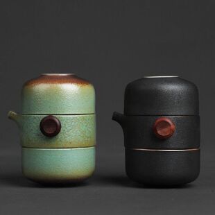 Japanese Ceramic Teapot Gaiwan Teacups Handmade Portable