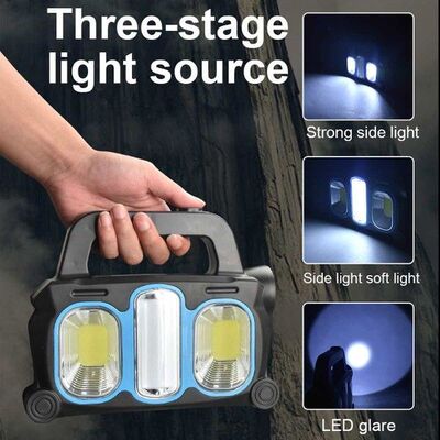 Solar COB Work Lamp LED Portable Lantern Waterproof 3 Mode