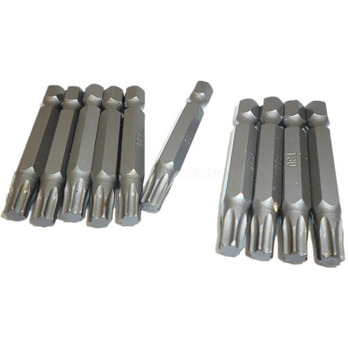 10pcs Drill Bits Torx T30 Insert Bit 50mm Hex Screw Driver B