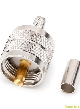 10PCS UHF Male PL259 Plug Crimp RG58/142 LMR195 RG400 Screwe