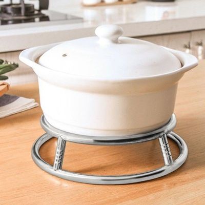 Kitchen Stainless Steel Insulated Pan Round Tube Pots Fry