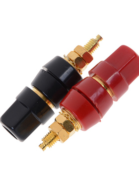 1pair(black+red)  Red Terminals Connector Amplifier Termina