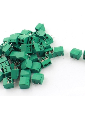 50Pcs 300V 15A 2Way PCB Board Screw Terminal Block Connector