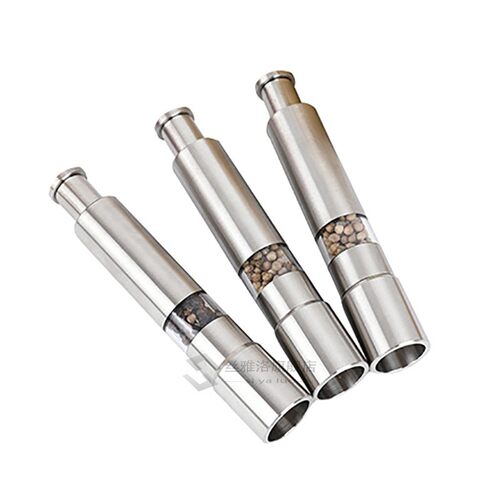 pepper Shaker Stainless Steel Thumb Push Salt Pepper Spice S