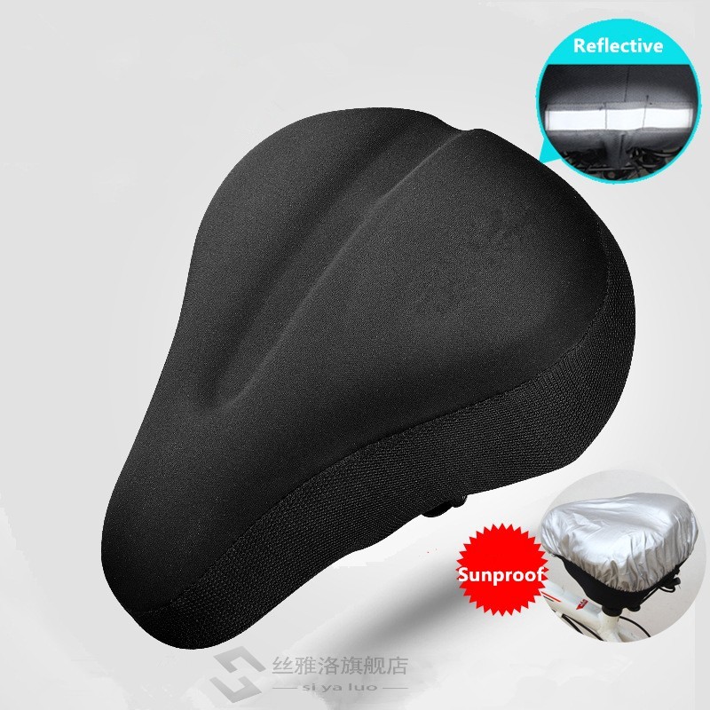 Bicycle Saddle Cover MTB Bike Cushion Covers Reflective Stri