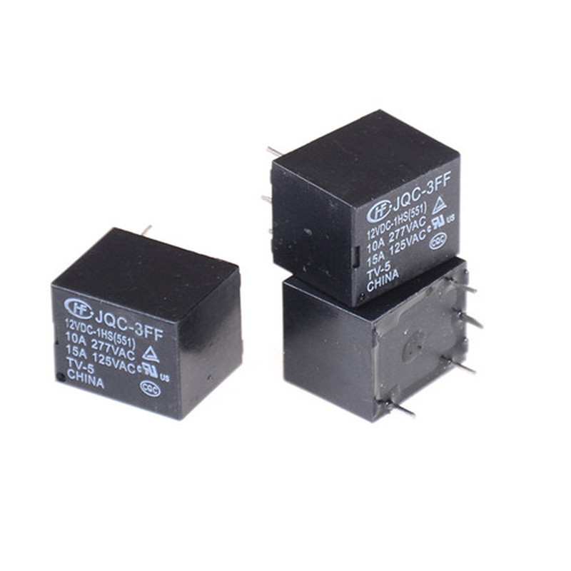 5Pcs 12V DC Mini Power Relays SRD-S-112DM 15A 125VAC 4Pins C