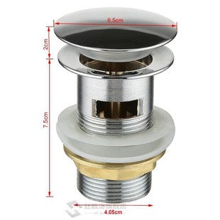 1pcs Zinc Alloy Click Slotted Basin Sink Tap Drain Bath Over