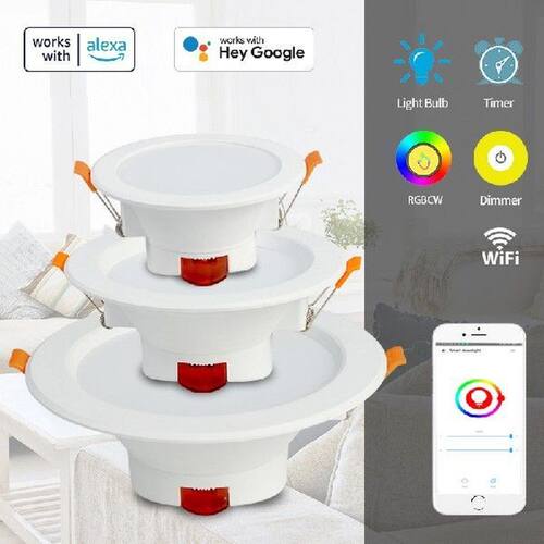 EWeLink Zigbee 3.0 Smart Downlight RGBCW Led Round Ceiling