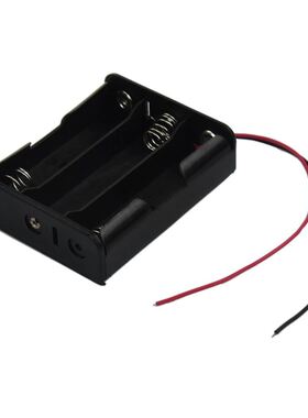 3.7 V 18650 x 3 Wire Leads Black Case Cable length: 7.5 * 6