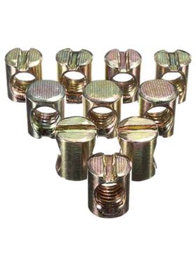 30Pack M6 Barrel Nuts Cross Dowels Slotted Nuts for Beds Cri