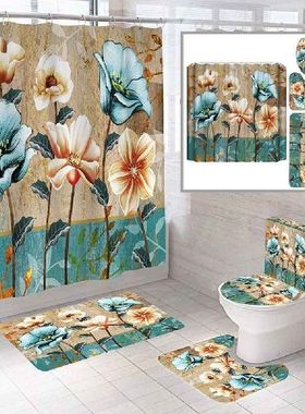 Waterproof  Shower Curtains Beautiful Flower Floral Printed