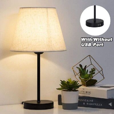 Bedlampje Stof Lampenkap Tafellamp Voor Woonkamer Bed Lamp U
